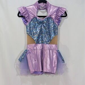 Kids Lavender Sequin Dance Costume - Brand
